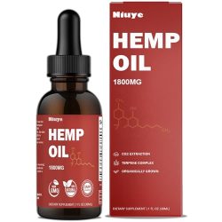 Hemp Oil Extra Strength – 1800mg High Potency – Rich in Omega 3-6-9 – CO2 Extraction & Organically Grown – 3rd-Party Tested & Non-GMO
